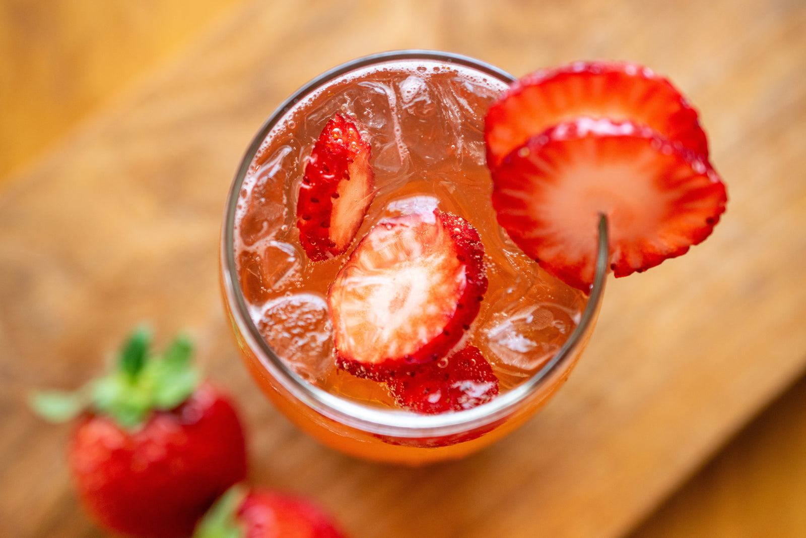 Strawberry Hojicha Soda