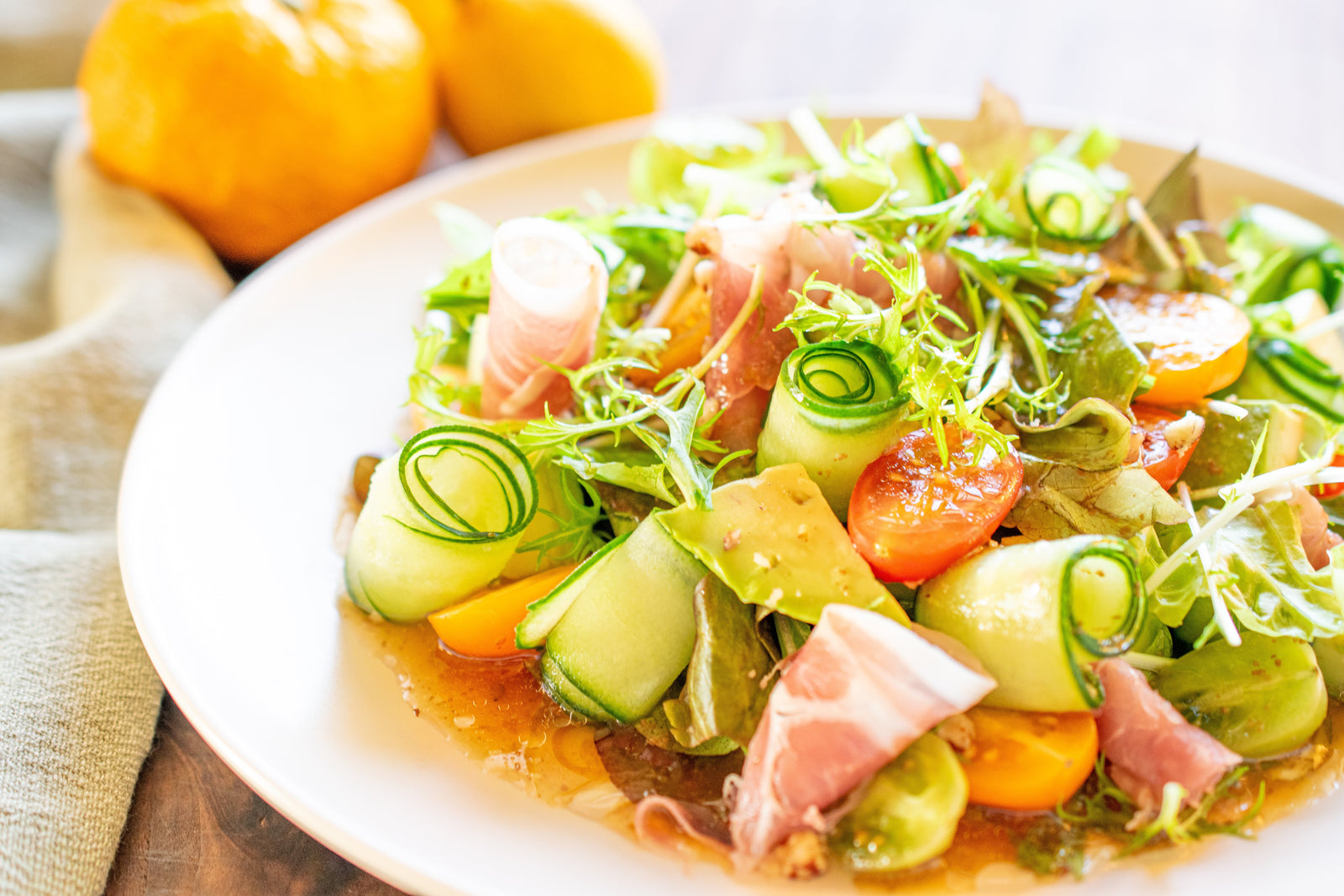 Colorful Power Salad with Yuzu Dressing